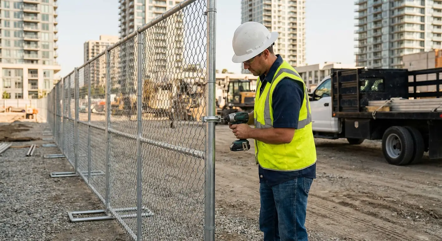 Downtown Schenectady temporary fencing and site security