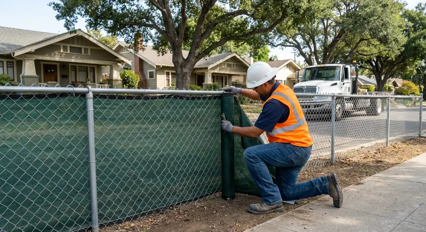 Temporary fence installation in Schenectady