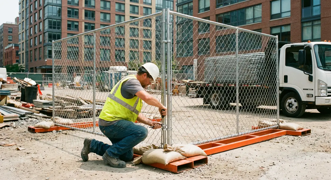 Temporary fence rental services in North Schenectady