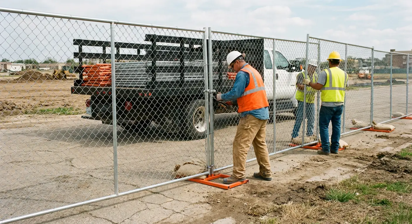 Temporary fencing deployment in Schenectady, NY