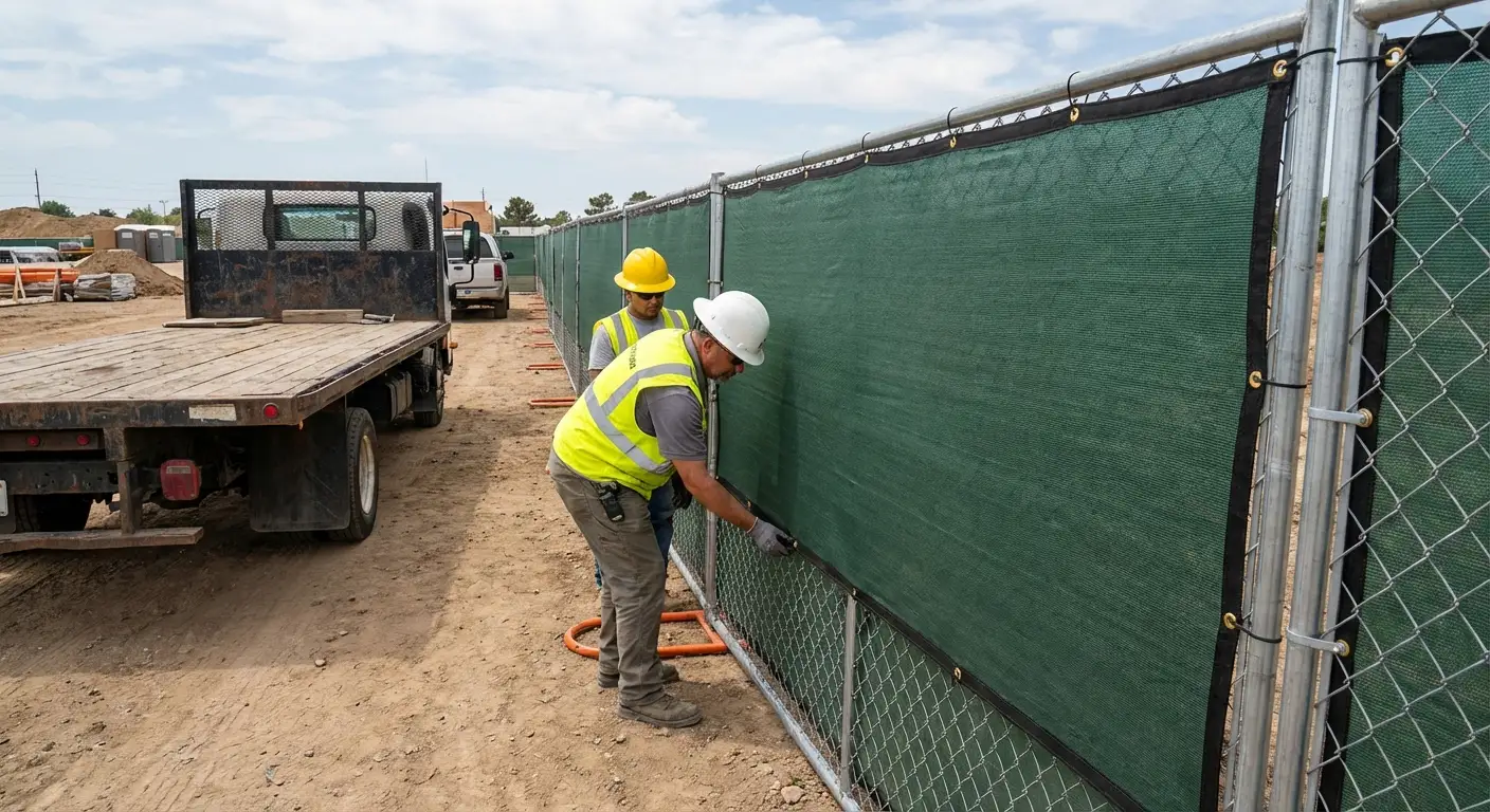 Temporary fence and barricade delivery truck in Schenectady, NY