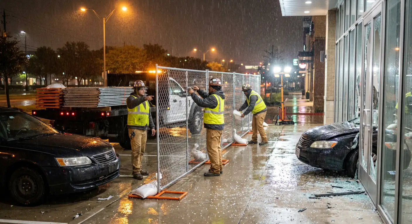 Emergency temporary fencing and dispatch logistics in Schenectady, NY